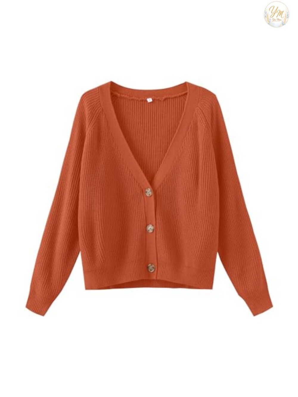 Women's Cropped Cardigan Sweater Button Down Cable Knit Lightweight
